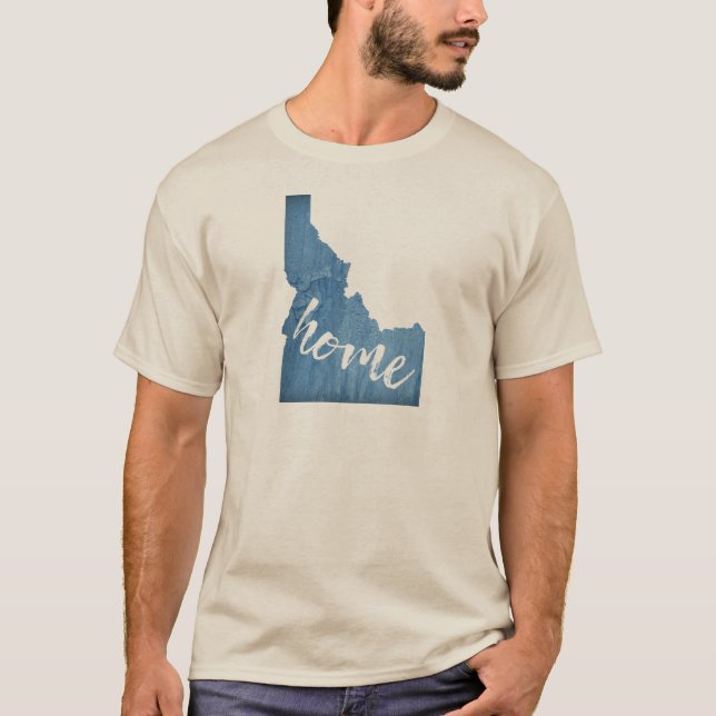 Camiseta Grão de Madeira de Casa em Idaho (Frente)