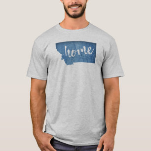 Camiseta Grão de Madeira de Casa em Montana