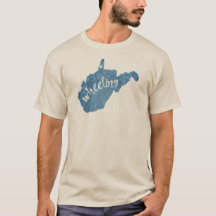 Camiseta Grão de madeira de Wheeling West Virginia