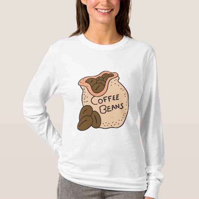 Camiseta grãos de café (Frente)