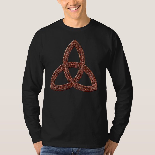 Camiseta Grãos de Café Nó da Trindade Triquetra (Frente)