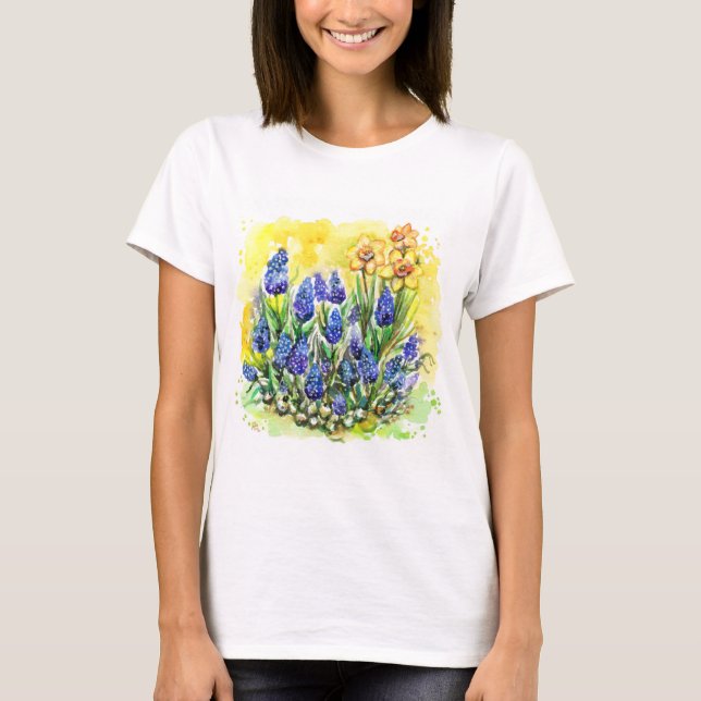 Camiseta Grape Hyacinth Garden (Frente)