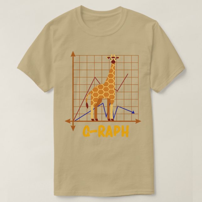 Camiseta GRaph Engraçado Giraffe Art Lovely Animal Men Ki (Frente do Design)