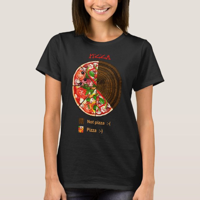 Camiseta Graph   Pizza Not pizza Pizza    pie chart  (Frente)