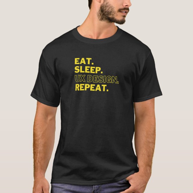 Camiseta Graphic Designer Ux Ui Coma Repetição do Ux de Son (Frente)