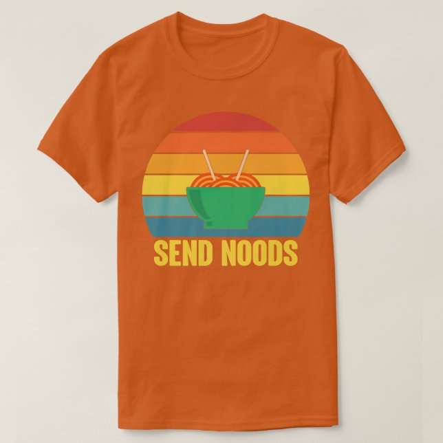 Camiseta Graphic Funny S Send Noods Ramen Noodle Lover139 (Frente do Design)