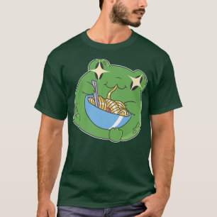 Camiseta Graphic Harajuku Kawaii Ramen Japonês Sapo A