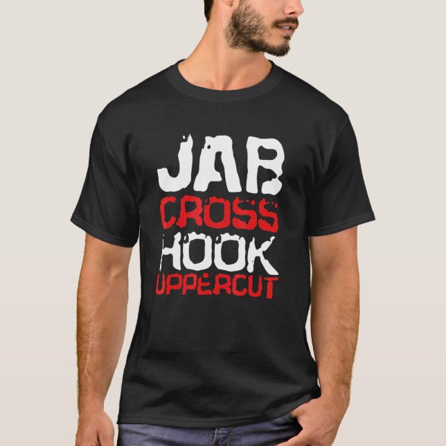 Camiseta Graphic Jiu Jitsu Roupa Jab Cross Hook (Frente)