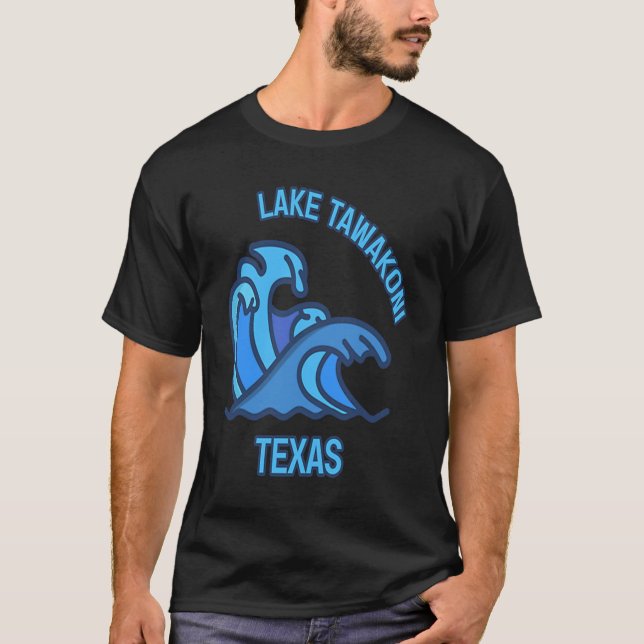 Camiseta Graphic Lake Tawakoni Texas Pocket Wave Souvenir (Frente)