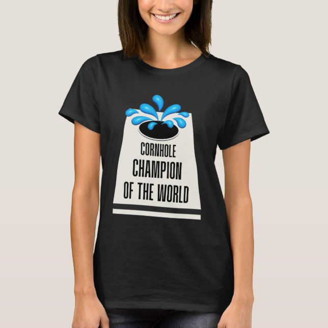 Camiseta Graphic Outdoor Game Apparel Cornhole Champion of  (Frente)