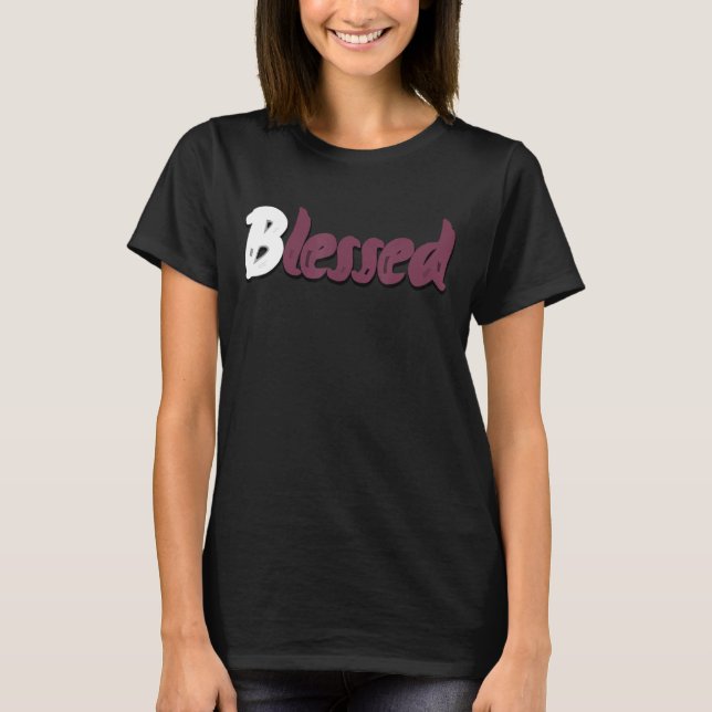 Camiseta Graphic Tees Blessed Drippng Sneaker Match 1 High  (Frente)