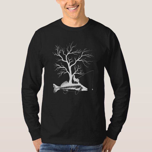 Camiseta Graphic Tree Fishing Rod  Fish Walleye  1 (Frente)
