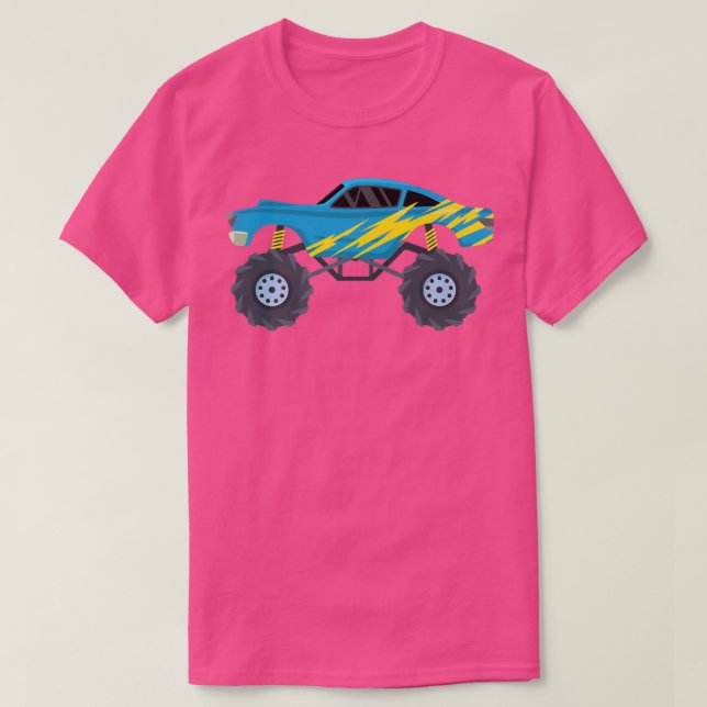 Camiseta Graphinc Monster track with big Wheels Trucks love (Frente do Design)