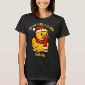 Camiseta Grasnindo pela Neve Pato de Borracha Natal