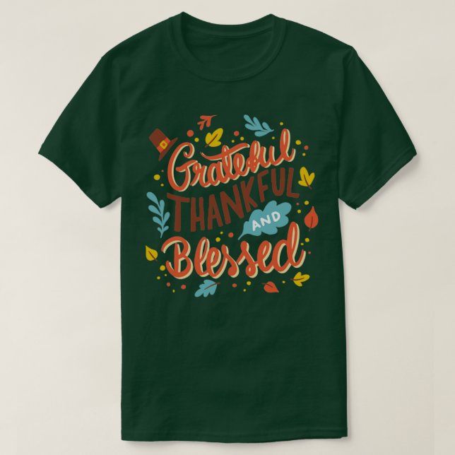 Camiseta Grata Graças Abençoado (Frente do Design)