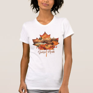 Camiseta Grateful North – Design de Ação de Graças Canadens