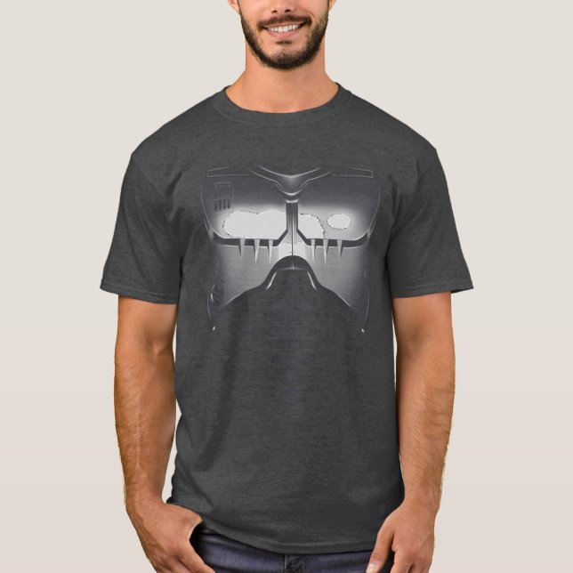 Camiseta Grático da Placa Peitoral do Robocop (Frente)