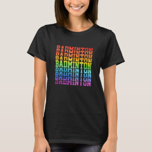 Camiseta Grático de Badminton Jogador de Badminton Peteca E