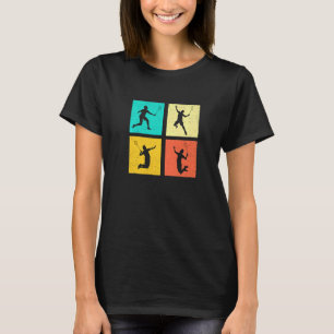 Camiseta Grático de Badminton Jogador de Badminton Peteca E