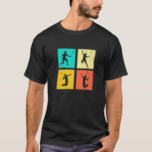 Camiseta Grático de Badminton Jogador de Badminton Peteca S