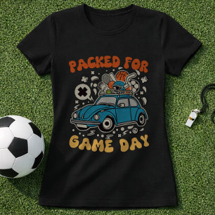 Camiseta Grático de Carro Esportivo Cheio de Viagem no Dia