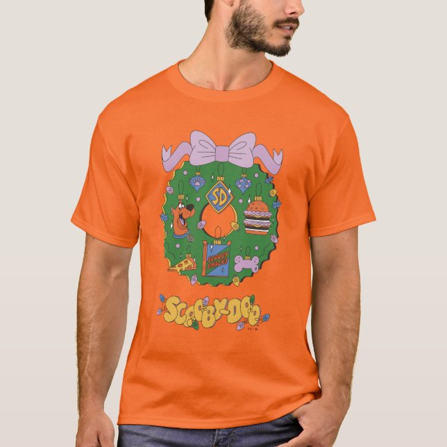 Camiseta Grático de Coroa de Lanche de Feriado do Scooby-Do (Frente)