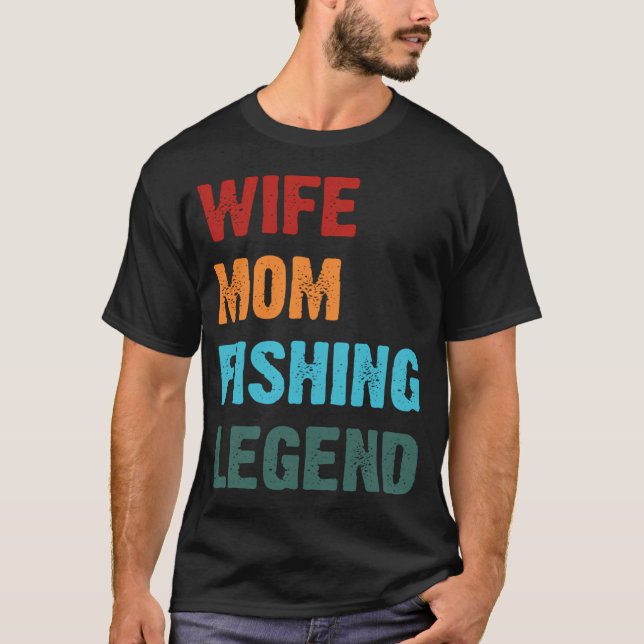 Camiseta Grático de Mamãe Pescando (Frente)