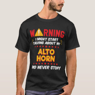 Camiseta Grático de Piada de Instrumento Musical Alto Horn