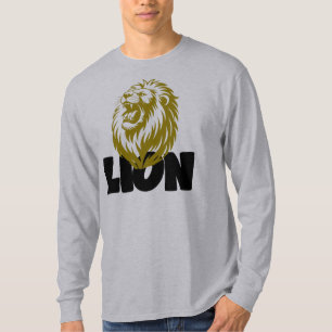 Camiseta Grático do Rugido do Leão Majestoso