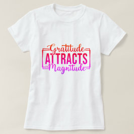 Camiseta Gratidão Atrai Magnitude Personalizada Motivaciona