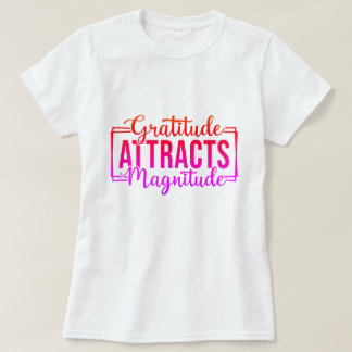 Camiseta Gratidão Atrai Magnitude Personalizada Motivaciona