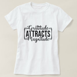Camiseta Gratidão Atrai Magnitude Personalizada Motivaciona