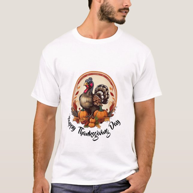 Camiseta Gratidão por Threads: Dia de Ação de Graças 2024 T (Frente)