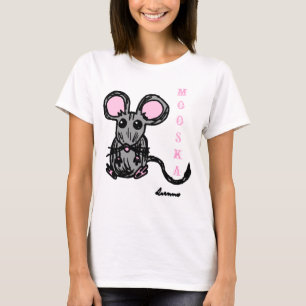 Camiseta Grátis Mooska Mouse Mulheres De Espaghetti