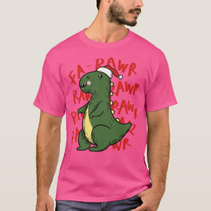 Camiseta Grátis Natal TRex Fa Rawr Rawr Rawr Rawr Rawr