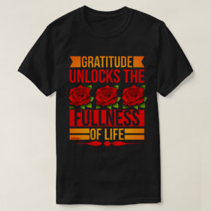 Camiseta GRATITUDE DESBLOQUEIA A INTEGRIDADE DA VIDA inspir