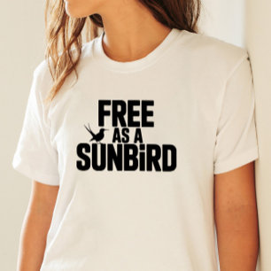 Camiseta Gratuita como Arte de Tipografia de Sunbird
