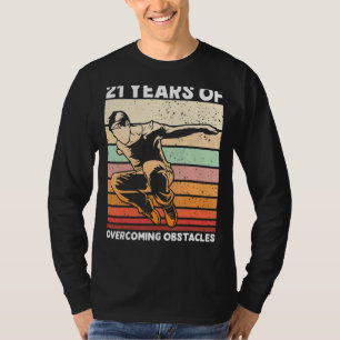 Camiseta Gratuito Parkour 21º Aniversário, 21 anos