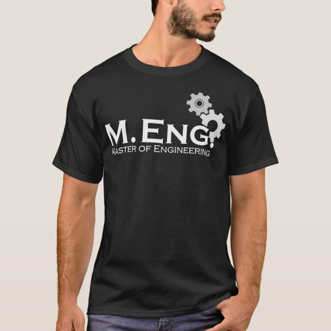 Camiseta Grau acadêmico do Engenheiro Master of Engineering (Frente)