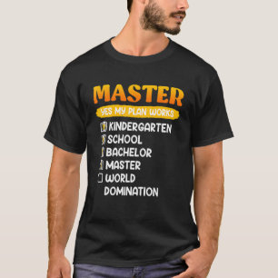Camiseta Grau de Mestrados de Solteiros escolares do jardim