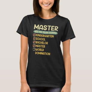 Camiseta Grau de Mestrados de Solteiros escolares do jardim