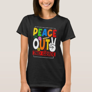 Camiseta Grau De segundo Do Peace Out No Dia Passado Da Esc