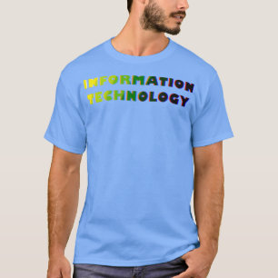Camiseta Grau de tecnologia da informação ShinyGlitchy Text