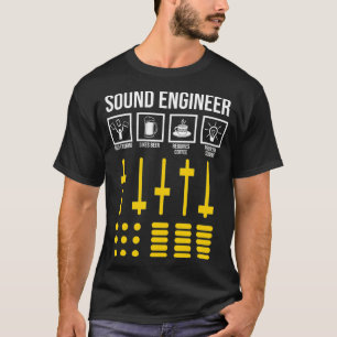 Camiseta Gravação de Áudio no Plano do Engenheiro de Som