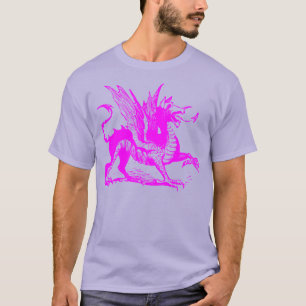 Camiseta Gravação de Dragões - Magenta