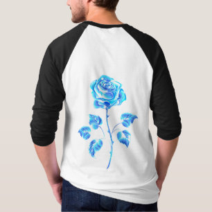 Camiseta Gravação de Rosa Azul