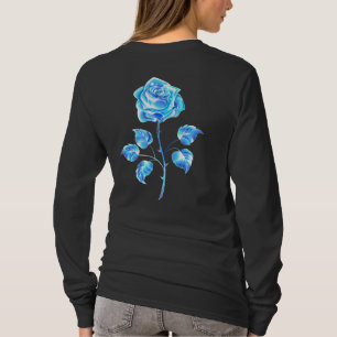 Camiseta Gravação de Rosa Azul