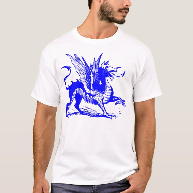 Camiseta Gravação do Dragão - Azul (Frente)