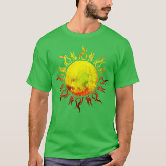 Camiseta Gravação do Universo de Tatuagem Tribal Sun
