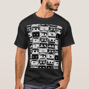 Camiseta Gravações de áudio retrorreflectoras, padrão antiq